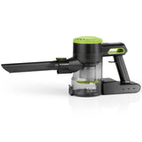 CLEAN Edition Akku-Zyklon-Staubsauger schwarz/grün mit 2 Saugstufen, 22,2 V Akku, 800 ml Staubbehälter und Zyklon-Technologie.