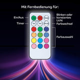 EASYmaxx LED-Leuchtkasten A4 mit 173 Buchstaben & Symbole inkl. Fernbedienung für Farbwechsel und Timerfunktion.