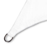 LUMALAND Sonnensegel 100% HDPE mit Stabilisator, rechteckig 3x4 m, weiß, reißfest, UV-Schutz, rostfreier Ring, inklusive Befestigungsseil.