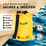 Where Tomorrow Dry Bag 5L - Style 01 - Gelb, wasserdichter und robuster Rucksack für Outdoor-Abenteuer zum Schutz vor Wasser, Sand und Schmutz.