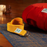 #DoYourYoga Yogagurt Madira Gelb, 100% Baumwolle, 250 x 3,8 cm, unterstützt Dehnung und Flexibilität beim Yoga.