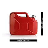 Oxid7 Kraftstoffkanister Metall mit Schraubverschluss 10 Liter Rot, belastbar, rostbeständig, UN-zugelassen, pulverbeschichtet, für Benzin und Diesel.