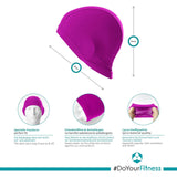#DoYourSwimming Badekappe aus Stoff für Erwachsene & Jugendliche in Pink, leichter Lycra-Schwimmhaube für Schnorchler und Taucher.