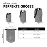 #DoYourOutdoor Dry Bag 30L - Grau, wasserdichter, robuster Rucksack mit UV-Schutz und verstellbarem Schultergurt für Outdoor-Abenteuer.