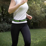 #DoYourFitness Laufgurt FunRunner grün, Gürteltasche mit zwei Taschen für Sport und Outdoor, reflektierend und wasserabweisend.