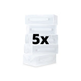LUMALAND Damen Schuhbox - Transparent und stapelbar, 5er Set, 35x22x14 cm mit praktischem Transportgriff, vielseitig und robust.