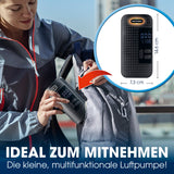 EASYmaxx Akku-Handkompressor kompakt mit Display, USB-Ladung, ideal für Fahrrad, Auto, Bälle unterwegs.