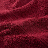 LUMALAND Premium Handtuch-Set - 2 Handtücher und 2 Badetücher in Kirschrot aus 100 % saugfähiger Baumwolle Frottee