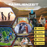 Where Tomorrow Pop up Familienzelt für 3 Personen, 10 Sek. Quick-up-Aufbau, wasserfestes, leichtes Campingzelt in Grau, 220 x 220 x 130 cm.