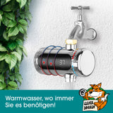 EASYmaxx Universal-Durchlauferhitzer mit digitaler LED-Temperaturanzeige für sofort warmes Wasser und niedrigen Wasserverbrauch.
