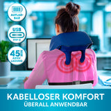 VITALmaxx Shiatsu-Massagegerät mit 6D-Massageköpfen, Wärme, Knet- & Druckmassage für kabellosen Komfort und flexible Anwendung überall.