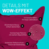 LUMALAND Sitzsack Classic XXL (380 L) - In- & outdoor - Rotwein mit abnehmbarem Bezug, abperleffektiv, robusten Nähten und verdecktem Reißverschluss.