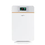 MAXXMEE Digitaler-Luftreiniger weiß/silber mit 6-Stufen-Reinigungsprozess, Timer, Fernbedienung und 3 Ventilationsstufen.