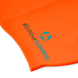 #DoYourSwimming Badekappe/Schwimmhaube für Kinder bis ca. 10 Jahre in Orange, elastisch und wasserdicht aus hochwertigem Silikon.