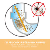 EASYmaxx Abfluss-Sticks Orangenduft lösen Fett- und Speisereste im Abfluss für saubere, geruchsfreie Waschbecken und Dusche.