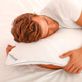 LUMALAND Kopfkissen 40 x 80 cm, weich, voluminös, mit Reißverschluss für individuelle Füllung, angenehmes Schlafgefühl, weiß.