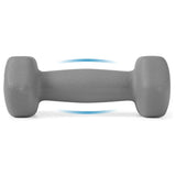 #DoYourSports Hantelset Gusseisen mit Neoprenbeschichtung - 2er-Set - 9 kg, robuste graue Neopren-Kurzhantel ideal für Krafttraining.