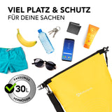#DoYourOutdoor Dry Bag 30L - Gelb wasserdichter, robuster Outdoor-Rucksack mit viel Platz und UV-Schutz für alle Abenteuer.