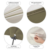 LUMALAND Abdeckung für Patio Stühle - 84,9 x 66,8 x 88,9 cm - Beige aus reißfestem Gewebe mit PVC-Beschichtung, Kordelzug und Tragegriffen.