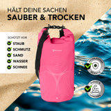 #DoYourSports Dry Bag 20L Pink, wasserdichter, robuster Rucksack mit Rolltop-Schutz für Outdoor-Abenteuer bei Wasser, Sand und Schnee.