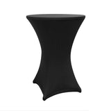LUMALAND Stehtischhusse - Tisch Bezug - Husse - Ø 70-75 cm - Schwarz, elegant, dehnbar, abwischbar und maschinenwaschbar bei 40 °C.