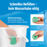 EASYmaxx Silikon-Wasserballon - 12er-Set, schnell befüllbar ohne Wasserhahn, selbstschließend und wiederverwendbar für nachhaltigen Wasserspaß.