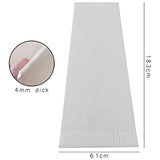 DoYourYoga Yogamatte Kirana - 183 x 61 x 0,4 cm - Weiß, rutschfeste, weiche ECO-PVC Yogamatte für Yoga und Fitness.