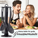 GOURMETmaxx Küchenhelfer-Set mit Aufbewahrungsständer 7-teilig aus hitzebeständigem Kunststoff für schonendes Kochen.