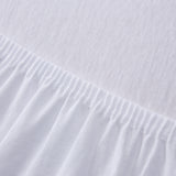 LUMALAND Comfort Jersey Spannbettlaken 160 g/m² 100% Baumwolle Weiß mit elastischem Rundum-Gummizug und 25 cm Steghöhe