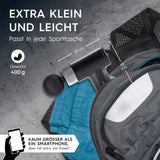 VITALmaxx Massagegerät Mini-Gun - schwarz/silber, extra klein und leicht, ideal für unterwegs, passt in jede Sporttasche, 400g, 12x15 cm.