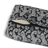 #DoYourYoga Yoga-Bolster Paravati mit Bio-Dinkelspelzfüllung, abnehmbarer Bezug, 67 x 22 x 13 cm, Style 3 Weiß-Schwarz