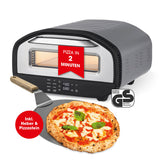 GOURMETmaxx Elektro-Pizzaofen mit Pizzaheber, Touchdisplay, Timer und 8 Programmen für perfekte Pizza in 2 Minuten.