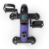 MAXXMEE Mini-Trainer 2in1 mit Metallschwungrad schwarz/violett mit Trainingscomputer und manuellem Widerstand für Arm- und Beintraining.