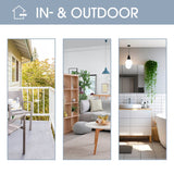 CLEAN Edition Klappbarer Wäscheständer mit 3 Etagen, 63x76x173 cm, weiß/blau, mobil und platzsparend für innen und außen.