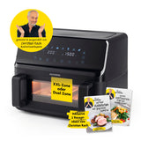 GOURMETmaxx Heißluft-Fritteuse Vario-Doppelkammer 9l digitale Dual-Zone Fritteuse mit synchronisiertem Programm und 8 One-Touch-Modi