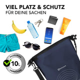 #DoYourOutdoor Dry Bag 10L Dunkelblau robuster, wasserdichter Rucksack mit verstellbarem Schultergurt für Outdoor-Abenteuer und sicheren Schutz.