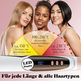 VITALmaxx Profi Hair-Styler - 3in1 Lockenstab, Glätteisen, Welleisen mit Display und variabler Temperatur für alle Haartypen.