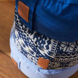 #DoYourYoga Yoga-Kissen Vishnu rund 30x30x15 cm gefüllt mit Bio-Dinkelspelz, rot-weiß, 100% Baumwolle, waschbarer Bezug