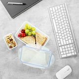 GOURMETmaxx Frischhaltedosen Klick-it 10-tlg. transparent/blau, stapelbar, mikrowellen- und gefrierschrankgeeignet, platzsparend.
