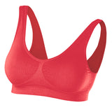 SLIMmaxx Super-BH - 6er-Set - 36/38 (M) in Rot, nahtlos, ohne Verschlüsse, mit extra breiten Schulterträgern und flexiblem Material.