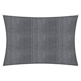 LUMALAND Sonnensegel 100% HDPE mit Stabilisator für UV-Schutz - Rechteck 3 x 4 Meter in Dunkelgrau mit rostfreien Ringen