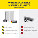 EASYmaxx Moskitonetz für Fenster mit selbstklebendem Klettband 150x180 cm für einfachen Insektenschutz ohne Bohren.