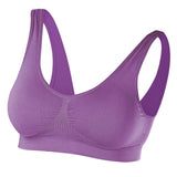 SLIMmaxx Super-BH - 6er-Set - 36/38 (M) in Violett, nahtlos, extra breite Träger, weiches, flexibles Material ohne Verschlüsse.