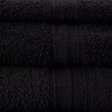 LUMALAND Premium Handtücher 4er-Set Schwarz aus 100 % Baumwolle, weiche und saugfähige Frottee Hand- und Badetücher.