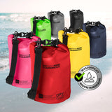 Where Tomorrow Dry Bag 5L - Style 01 - Rot wasserdichter, robuster Rucksack mit UV-Schutz und verstellbarem Schultergurt.
