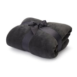 LUMALAND Kuscheldecke - 150x200 cm - graue weiche Sofadecke aus Coral-Fleece, ideal als Tagesdecke oder Wolldecke.