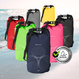 #DoYourOutdoor Dry Bag 10L in Dunkelblau, wasserdicht und robust für Outdoor-Abenteuer wie Standup-Paddling und Camping.