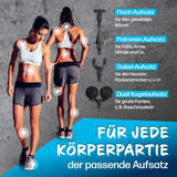 VITALmaxx Massage Gun mit 6 Leistungsstufen und 4 Aufsätzen für gezielte Massage verschiedener Körperpartien.