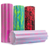 #DoYourFitness Faszienrolle Anila eckig 45x15 cm schwarz/rot mit Wellenstruktur für effektives Faszientraining und Massage.