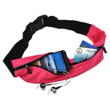 #DoYourFitness Laufgurt FunRunner pink mit zwei Taschen, reflektierend, wasserabweisend, ideal für Handy, Schlüssel und Karten beim Sport.